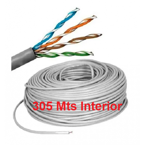 Cable UTP interior - Cat 5E - Gris - x 305Mts (Cod:4859)