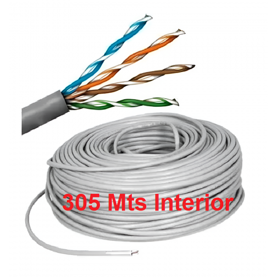 Cable UTP interior - Cat 5E - Gris - x 305Mts (Cod:4859)