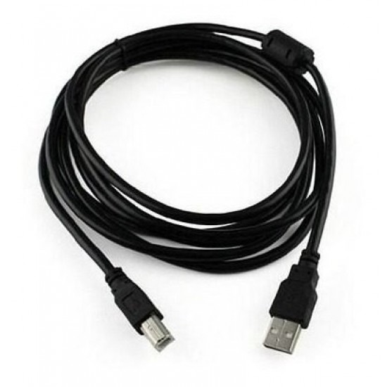 Cable AB a USB 2.0 para impresora CON FILTRO - 1.8 Mts - Negro - Cobre OD5.0 - Vision (Cod:6169)
