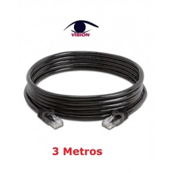 Cable patch cord de 3 metros - utp cat 5 - Vision  (Cod:6296)