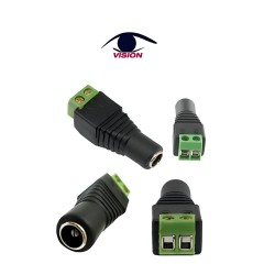 Conector de alimentacion para camaras de seguridad - DC hembra (Cod:6353)