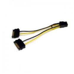 Cable power 6 pines a doble sata power macho (Cod:6641)