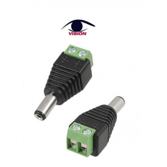 Conector de alimentacion para camaras de seguridad - DC macho (Cod:7144) Conector de alimentacion para camaras de seguridad - DC macho (Cod:7144)