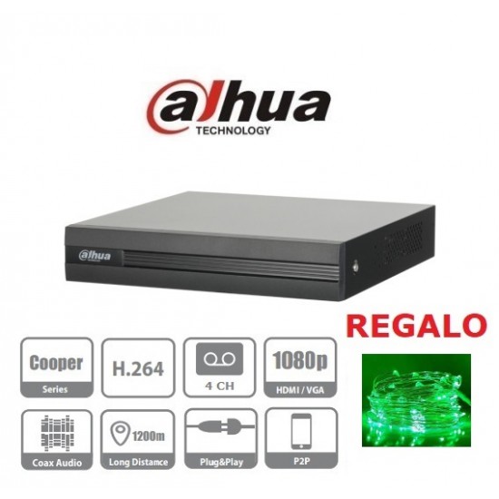 DH-XVR1A04 - DVR 4+1 Canales - HDCVI / AHD / TVI / CVBS / IP - 720P - HDMI/VGA - P2P - hasta 6tb - Audio - Dahua + DE REGALO Luz Led Verde - Hilo Alambre 10 Metros - Alimentación USB - LED-5T2 (8189) (Cod:8146) DH-XVR1A04 - DVR 4+1 Canales - HDCVI / AHD / TVI / CVBS / IP - 720P - HDMI/VGA - P2P - hasta 6tb - Audio - Dahua + DE REGALO Luz Led Verde - Hilo Alambre 10 Metros - Alimentación USB - LED-5T2 (8189) (Cod:8146)