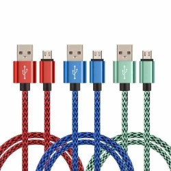 Cable Micro usb macho a USB macho con cable reforzado - Varios colores  (Cod:8229)