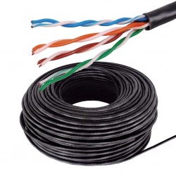 Cable UTP exterior - Cat5e - Negro x 305Mts (Cod:8231)