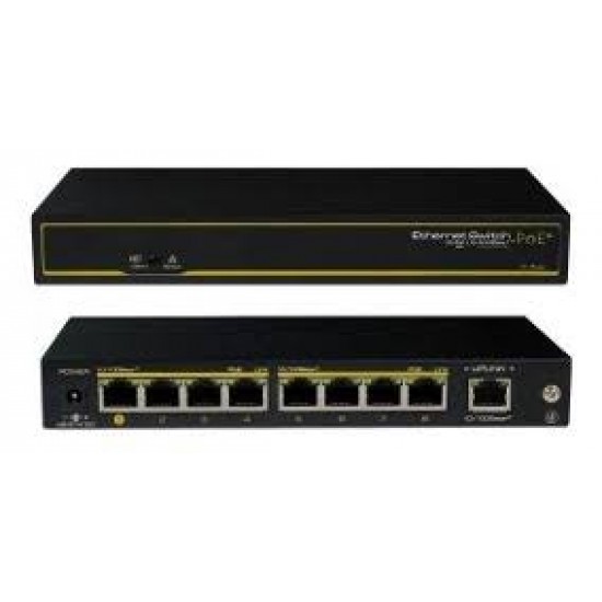 CY-S1008-120-V1 - Switch cctv ethernet POE + 8 puertos +1 - Cygnus  (Cod:8337)