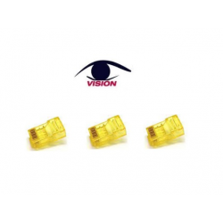 Conector RJ45 Macho CAT5e U 8P-8C - Varios Colores - RJ45(5E)6C - X unid -  Vision	 (Cod:8453)