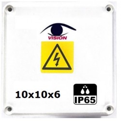 Caja de paso estanca Plástico IP65 - 10x10x6 - 510 - Vision (Cod:8536)