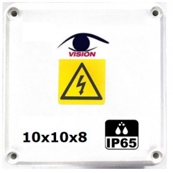 Caja de paso estanca Plástico IP65 - 10x10x8 - 501 - Vision (Cod:8537)