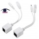 Par Splitter Poe, divisor PoE x1, inyector PoE x1 - 30M - Blanco - Vision (Cod:8548)