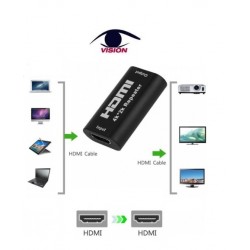 Extensor / Repetidor HDMI hasta 40 metros - 1080P 3D 4K * 2K - HDMI45M - Vision (Cod:8754)