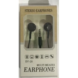 Auricular manos libres 3.5mm - Negro / Blanco - EV-20	 (Cod:8839)