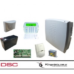 Kit DSC PC1832 / PK5501 - Central PCI832PcBlat -  teclado PK5501 - Trafo - Gabinete - Sensor LC-100PI - Sirena interior SD-100 - Batería  (Cod:8853)