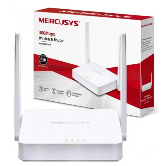Router Inalambrico - Mercusys by TPLink 300Mbps N 2 Antenas - 5dBi - MW301R (Cod:8862)