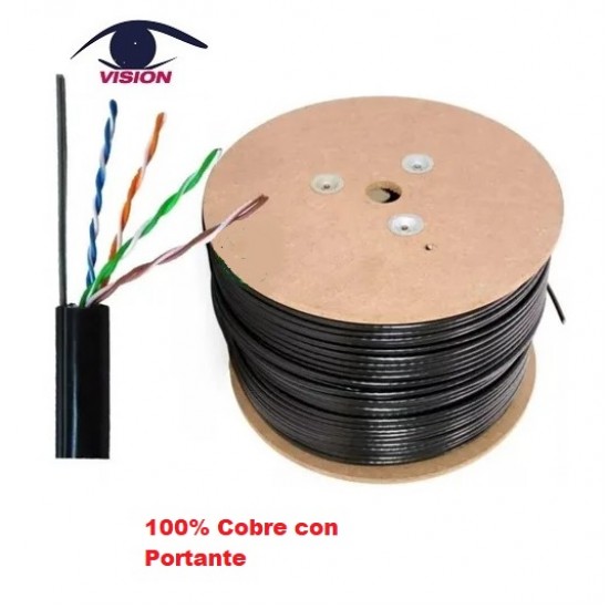 Cable UTP exterior - Cat5 - 100% cobre con PORTANTE - Por Metro (Cod:9091) Cable UTP exterior - Cat5 - 100% cobre con PORTANTE - Por Metro (Cod:9091)