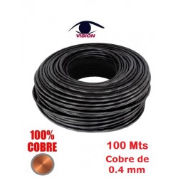 Rollo x 100 Metros - Cable UTP Exterior 100% COBRE de 0.4mm (No apto para Redes) - marca Vision (Cod:9261)