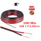 Rollo x 100 Metros - Cable paralelo bicolor  (rojo/negro)  - 100% COBRE - 50B 2 X 0,50mm - marca Vision (Cod:9264)