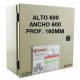 Gabinete Metálico estanco de sobreponer  - IP-65 - Con bandeja galvanizada - ALTO 600 ANCHO 600 PROF. 160 MM - GE 6060-16 - Gabexel (Cod:9313)