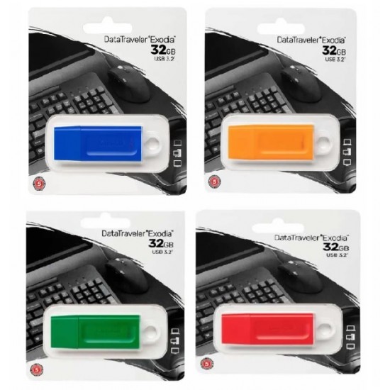 Pen drive Kingston 32GB KC-U2G32-7 - Varios Colores (Cod:9343)