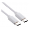 Cable Extensión USB C - Tipo C macho a Tipo C macho - Blanco (Cod:9354)
