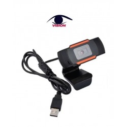 Cámara Web USB 2.0 - 720P -Rotación 180°- Montaje libre de pie - Micrófono - USB870N - Vision (Cod:9405)