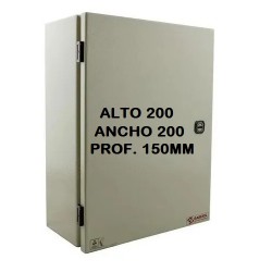 Gabinete Metálico estanco de sobreponer para interior - Con bandeja galvanizada - ALTO 200 ANCHO 200 PROF. 150 MM - GL 2020 - Gabexel (Cod:9675)