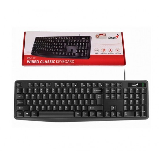 Teclado Genius Clásico KB-117 Black USB (Cod:9735) Teclado Genius Clásico KB-117 Black USB (Cod:9735)
