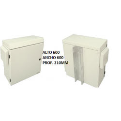 Gabinete Metálico estanco de POSTE para CCTV - IP-65 - Con bandeja galvanizada - ALTO 600 ANCHO 600 PROF. 210 MM - GCCTV 6060-21 - Gabexel (Cod:9895)