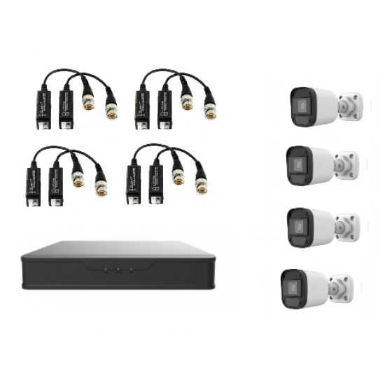 KIT Cygnus 4 Canales - Dvr + 4 Camaras bullet - 4 par balun (Cod:9965) KIT Cygnus 4 Canales - Dvr + 4 Camaras bullet - 4 par balun (Cod:9965)