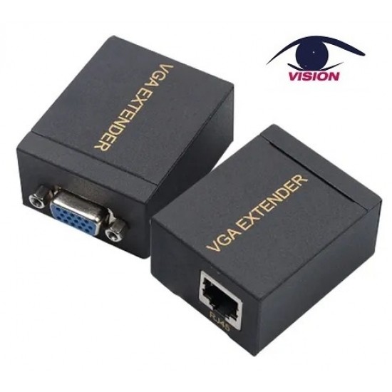 Extensor VGA Por Cable UTP simple hasta 60 Metros - VGA60M - Vision (Cod:9063)
