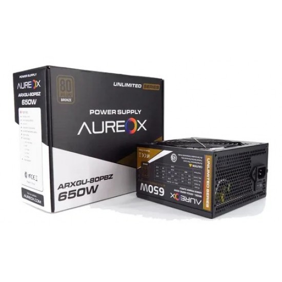 Fuente Power Supply Aureox - 80 Plus - BRONZE ARXGU-80PBZ-650W (Cod:8987)