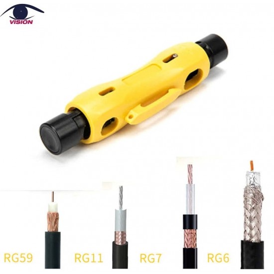 Pelacable coaxial automático RG59 - RG6 - RG11 - RG7 - T5323 - Vision (Cod:9052) Pelacable coaxial automático RG59 - RG6 - RG11 - RG7 - T5323 - Vision (Cod:9052)